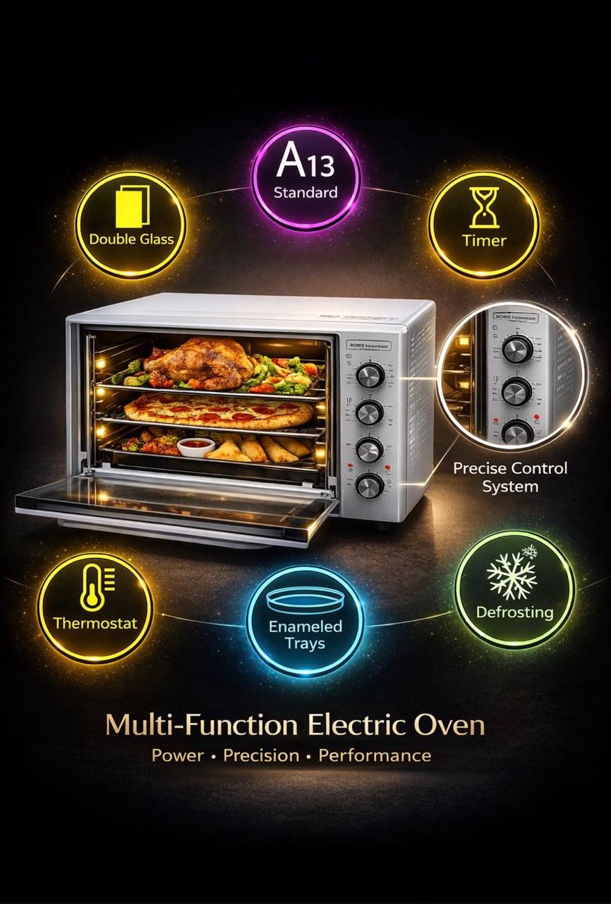 60-liter square oven